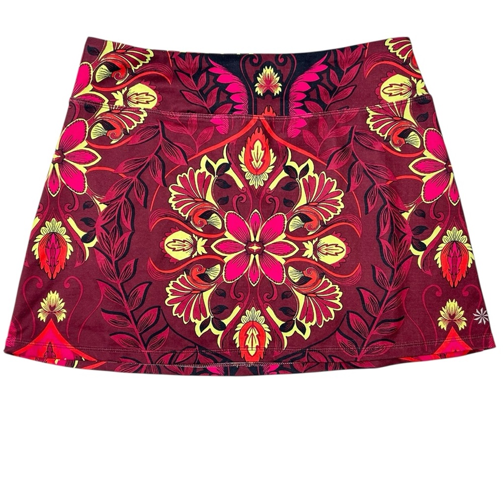 Athleta Multicolor Floral Workout Skirt Size Small